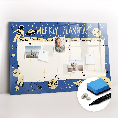 Dry erase magnetic board Cosmic planner