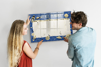 Dry erase magnetic board Cosmic planner