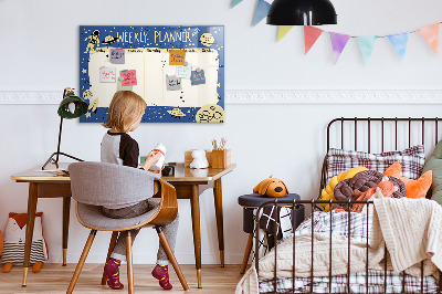 Dry erase magnetic board Cosmic planner