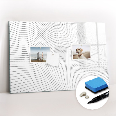 Dry erase magnetic board Lines abstraction