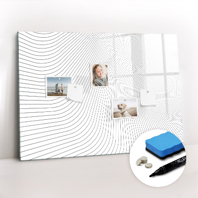 Dry erase magnetic board Lines abstraction