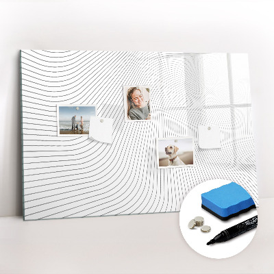 Dry erase magnetic board Lines abstraction