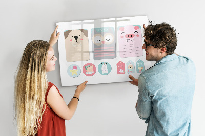 Magnetic drawing board Happy animals