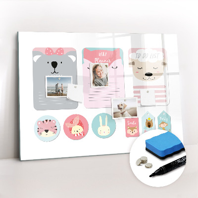 Magnetic dry erase board Happy bookmarks