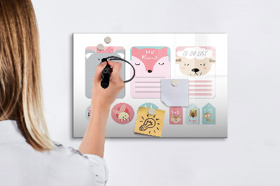 Magnetic dry erase board Happy bookmarks