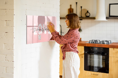 Magnetic dry erase board Love yourself lettering
