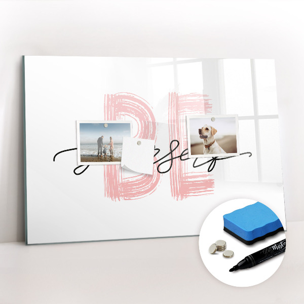 Dry erase magnetic board Be yourself lettering