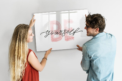 Magnetic drawing board Be yourself lettering