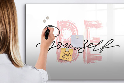 Dry erase magnetic board Be yourself lettering