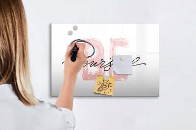 Dry erase magnetic board Be yourself lettering