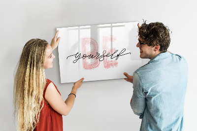 Magnetic drawing board Be yourself lettering