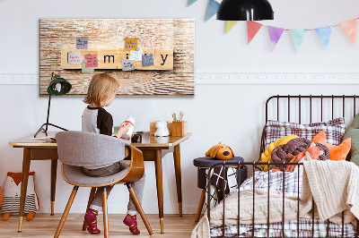 Magnetic dry erase board Family lettering