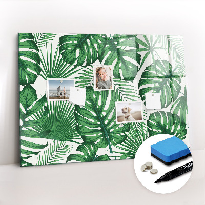 Dry erase magnetic board Monstera leaves