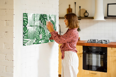 Dry erase magnetic board Monstera leaves
