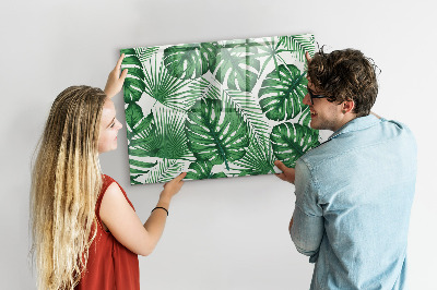 Dry erase magnetic board Monstera leaves
