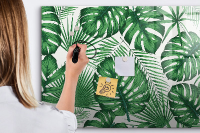 Dry erase magnetic board Monstera leaves