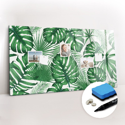 Dry erase magnetic board Monstera leaves