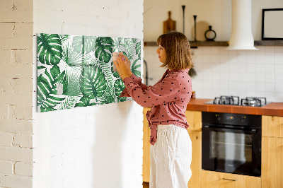 Dry erase magnetic board Monstera leaves