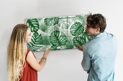 Dry erase magnetic board Monstera leaves