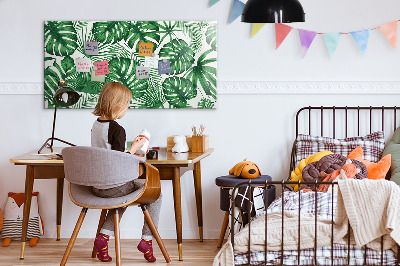 Dry erase magnetic board Monstera leaves