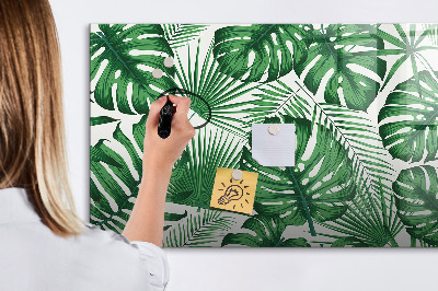 Dry erase magnetic board Monstera leaves