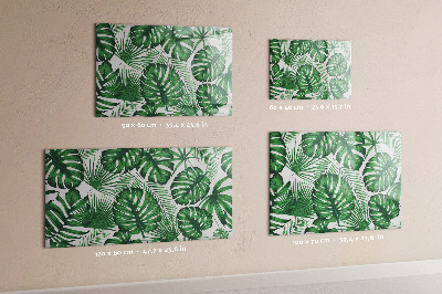 Dry erase magnetic board Monstera leaves