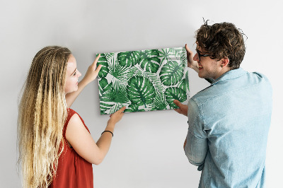 Dry erase magnetic board Monstera leaves