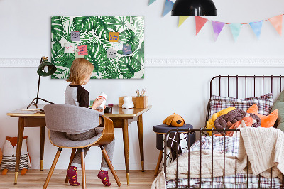 Dry erase magnetic board Monstera leaves