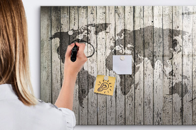 Magnetic dry erase board Board world map