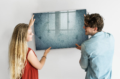 Magnetic dry erase board Vintage map