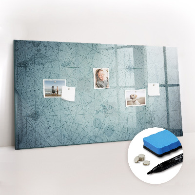 Magnetic dry erase board Vintage map