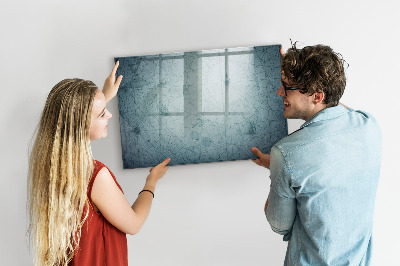 Magnetic dry erase board Vintage map