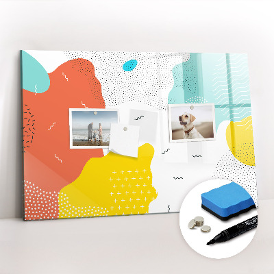 Dry erase magnetic board Pop abstraction