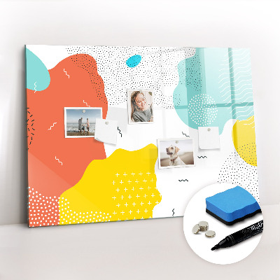 Dry erase magnetic board Pop abstraction