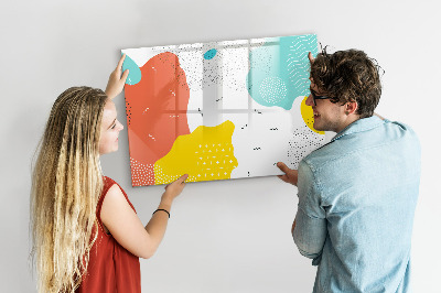 Dry erase magnetic board Pop abstraction