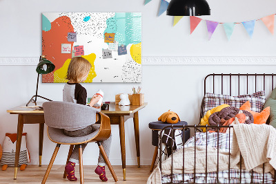 Dry erase magnetic board Pop abstraction