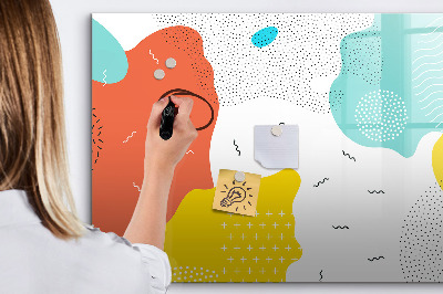 Dry erase magnetic board Pop abstraction