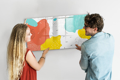Dry erase magnetic board Pop abstraction