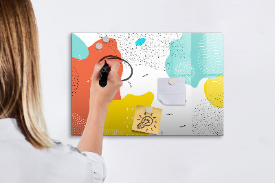 Dry erase magnetic board Pop abstraction