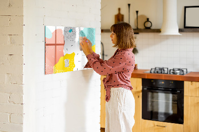 Dry erase magnetic board Pop abstraction