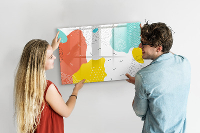 Dry erase magnetic board Pop abstraction