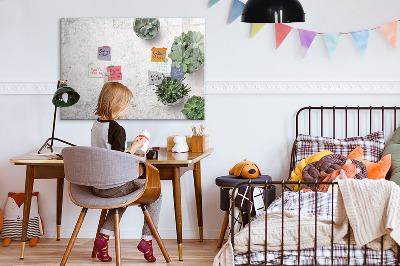 Magnetic dry erase board Decorative plants