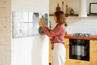 Magnetic dry erase board Decorative plants