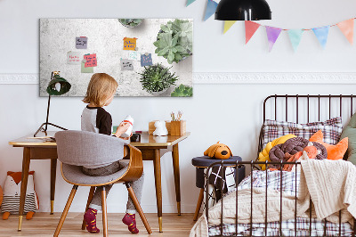 Magnetic dry erase board Decorative plants