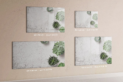 Magnetic dry erase board Decorative plants