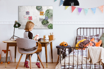 Magnetic dry erase board Decorative plants