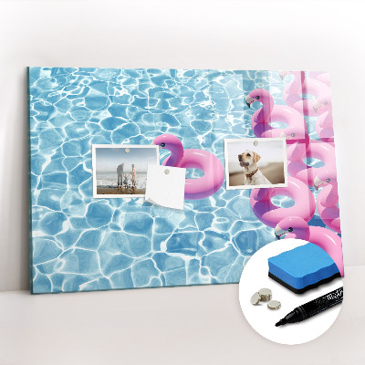 Magnetic dry erase board Dandelions flamingos