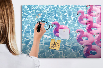 Magnetic dry erase board Dandelions flamingos