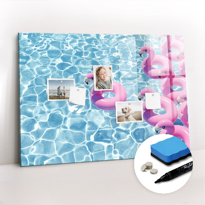 Magnetic dry erase board Dandelions flamingos