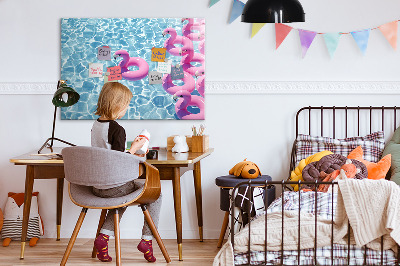 Magnetic dry erase board Dandelions flamingos